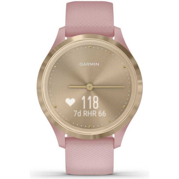 Часы GARMIN VIVOMOVE 3S золотистый циферблат с розовым ремешком 010-02238-21