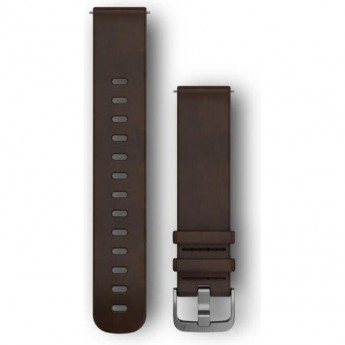 Ремешок GARMIN QUICK RELEASE BAND 20MM DARK BROWN LEATHER/SILVER Ремешок GARMIN QUICK RELEASE BAND 20MM DARK BROWN LEATHER/SILVER